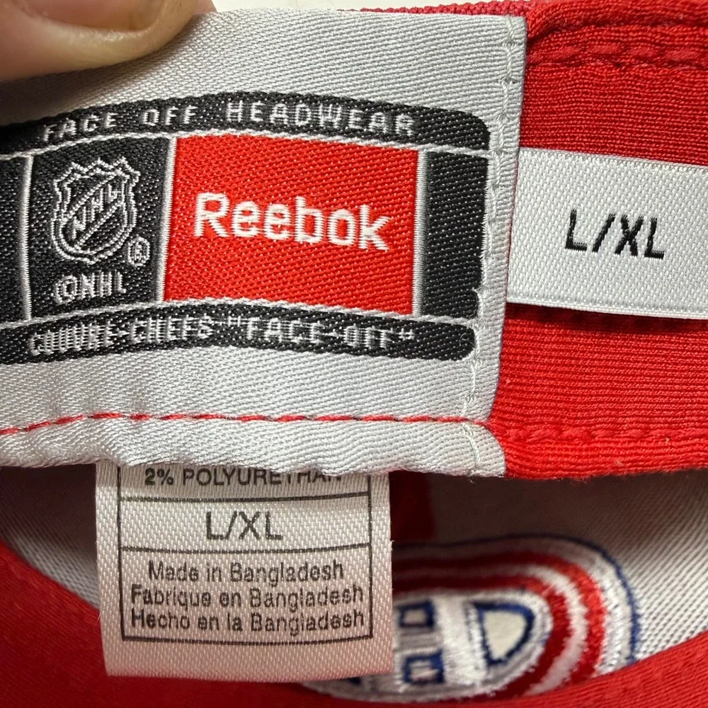 Montreal Canadiens NHL Reebok Face Off Headwear Red Fitmax 70 Hat Mens L/XL